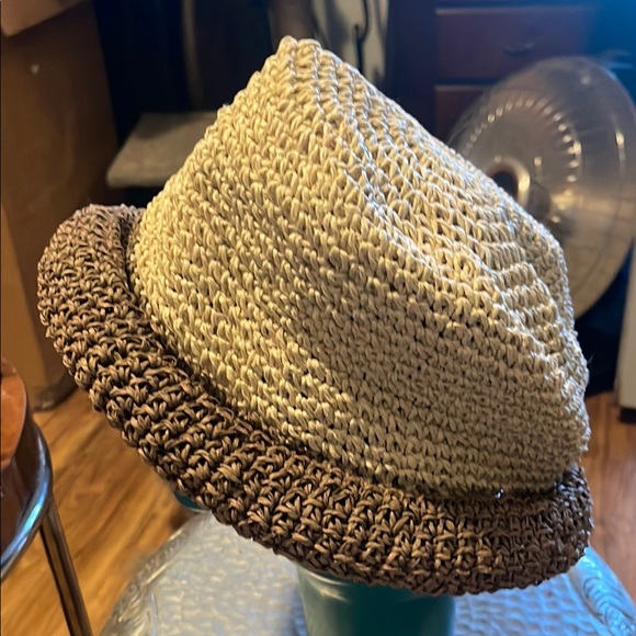 Stylish Brown and Cream Crochet Hat - Picture 2 of 4
